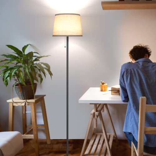 Coucrek Floor Lamp for Living Room, Modern Standing Lamps with Linen Shade, Simple Design Pole Lamps Tall Floor Lamp for Bedroom, Living Room, Office, Reading, Black, E26 Base, Bulb not Included Coucrek Floor Lamp for Living Room, Modern Standing Lamps with Linen Shade, Simple Design Pole Lamps Tall Floor Lamp for Bedroom, Living Room, Office, Reading, Black, E26 Base, Bulb not Included
