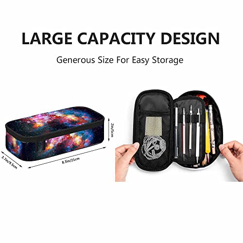 Image of Yekiua Explosion Supernova Pencil Holder Bright Star Nebula Galaxy Big Capacity Pencil Case Multi-Purpose Makeup Pouch For Office College Adult