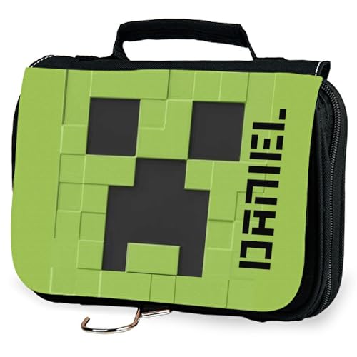 Wanapix | Neceser Colgante Infantil | Neceser Viaje Personalizado con Nombre | Bolsa de Aseo para Niños | Neceser Colegio | 23x15x5 cm | Mine