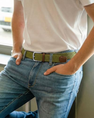 Image of CHAOREN Mens Belt - Braided Stretch Golf Belt for Men 1 3 /8 inch- Gift for Golf Pants Casual Shorts Jeans