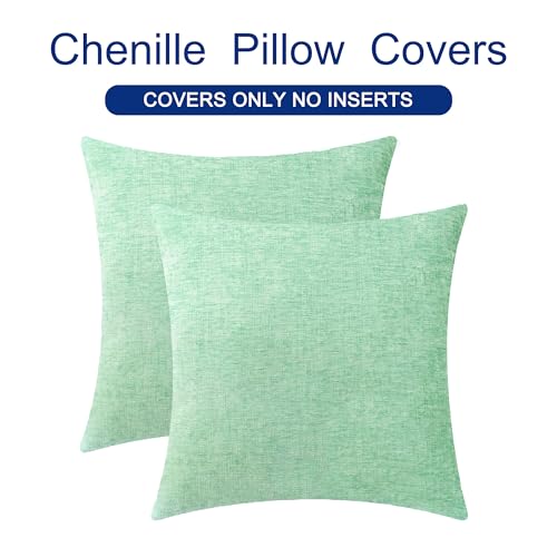 Image of CaliTime Decorative Couch Throw Pillow Covers 16 X 16 Inches Grey Green