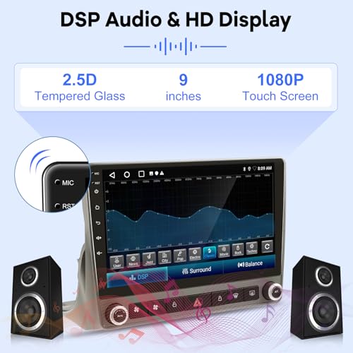 Radio para auto EKAT con pantalla táctil de 9 in miniatura 5