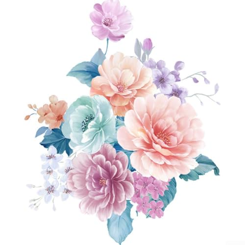 Vinilo de flores autoadhesivo e impermeable para decorar el armario y la pared del baño 7
