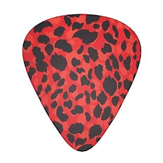 Ensemble de 12 médiators de guitare à motif léopard rouge pour guitare acoustique, guitare électrique, contrebasse… - Les Beatles, Paul McCartney, John Lennon, RIngo Starr, George Harrison