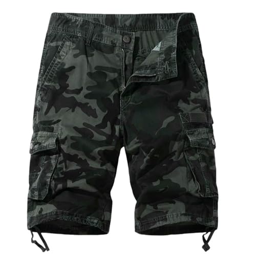 Short cargo homme coton multi poches bermuda sport jogging outdoor USTZFTBCL