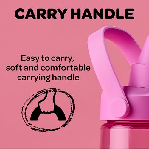 Image of CamelBak Crayola Chug Water Bottle for Everyday Hydration, Tritan Renew Design with Chug Lid, 25oz, Pink Flamingo