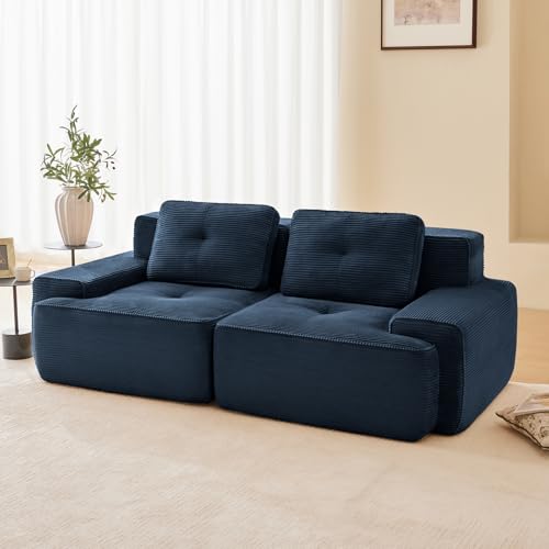 Image of Corduroy Modular Sectional Sofa, Oversized Cloud Couches for Living Room