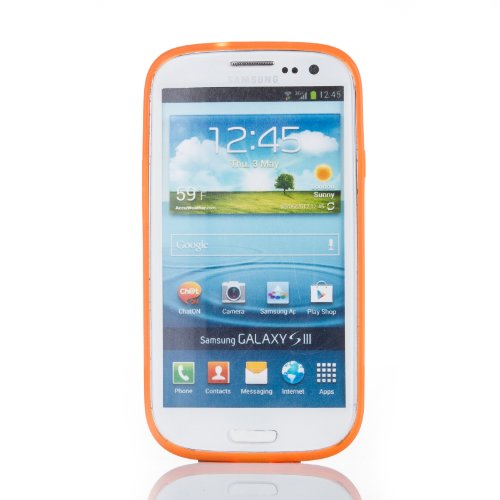 Gadgetsevil Glow in the Dark Noctilucent Transparent TPU+PC Case for Samsung Galaxy S3 i9300 / i9305 / SGH-T999 (Orange)
