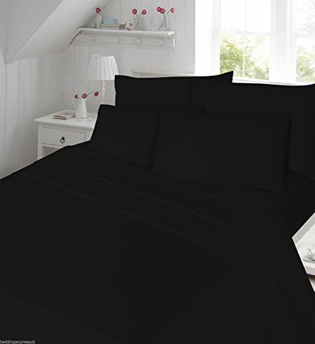 NIGHTZONE Flannelette Duvet Cover and Pillowcase Set Quilt Bedding Set With Pillow Cases Single Double King Super King Size Printed Plain Reversible (Plain Teal, Double Duvet Cover Set)
