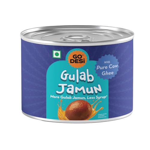Image of GO DESi - Gulab Jamun | Made with Pure Cow Ghee | 8 pieces | 200 grams | Indian Mithai | Classic sweets | Sweets Gift Pack