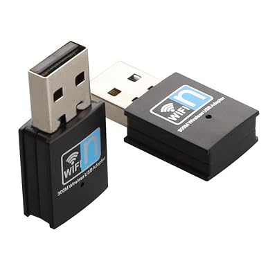 300Mbps USB WiFi Adapter, Wireless LAN Network Card Adapter Stick USB 2.0 Dongle for Desktop Laptop PC Windows 10 8 7 XP MAC OS (Plug-and-Play for Windows10)