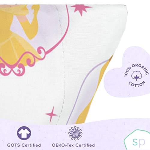 Saturday Park Disney Princess Besties 1 Pack Reversible Pillowcase - 100% Organic Cotton Double Sided Pillow Cover - Gots & Oeko-Tex Certified (Disney Official) #TOP2