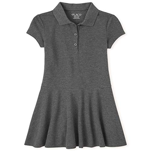 The Children's Place Girls' Uniform Pique Polo Dress H/T Eclipse 1 M (7/8)