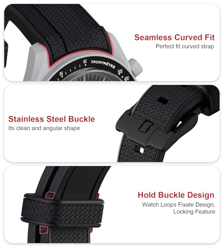 Stanchev Omega x Swatch MoonSwatch/Rolex Watch Strap 20mm Soft Silicone Omega X Swatch Moonswatch Speedmaster Replacement Band Curved Moonswatch Swatch Strap Without Gaps Suitable