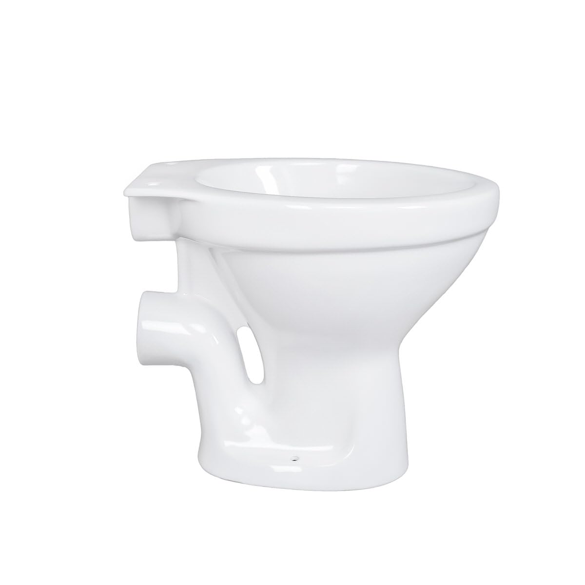 Belvit Inodoro de pie con descarga profunda, blanco | Inodoro de pie, salida horizontal, sin cisterna, de pie en el suelo, cerámica