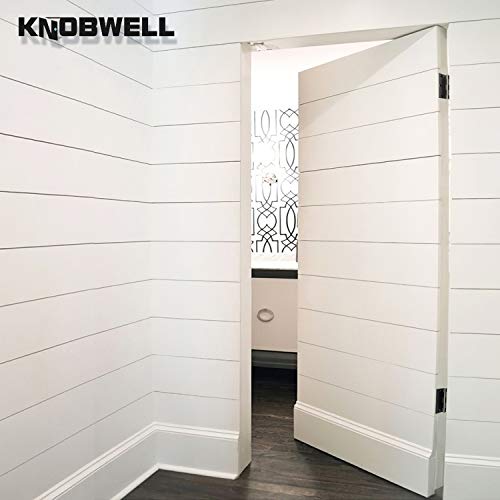 Knobwell 18 Packs Matte Black Door Hinges, 3.5" X 3.5" Interior Door Hinges With Square Radius In Black #TOP6