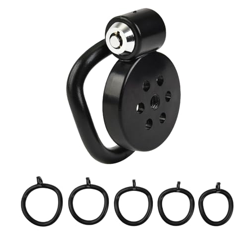 Schwarzer flacher Keuschheitskäfig, kleiner Keuschheitskäfig, männliche Keuschheitsvorrichtung, 5 Größen, abnehmbare Cock-Ringe