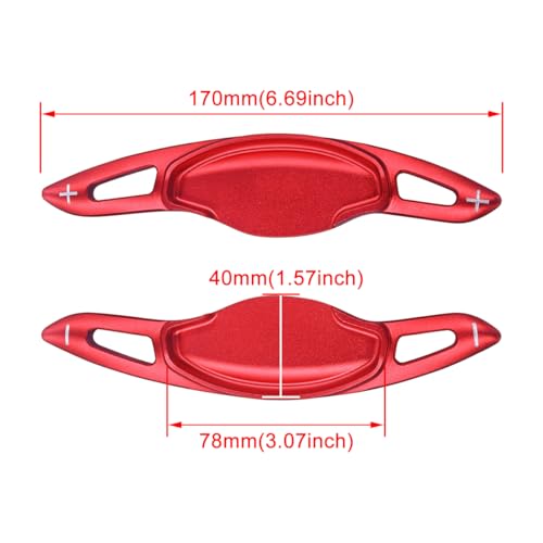 Aluminum Steering Wheel Shift Paddle Extension Compatible with Honda Civic Accord CR-V Pilot Accessories 2023 2024 2025 2026 Shifter Paddle Extended Cover (Red) by MAIMOCCY - Used condition - Image 7