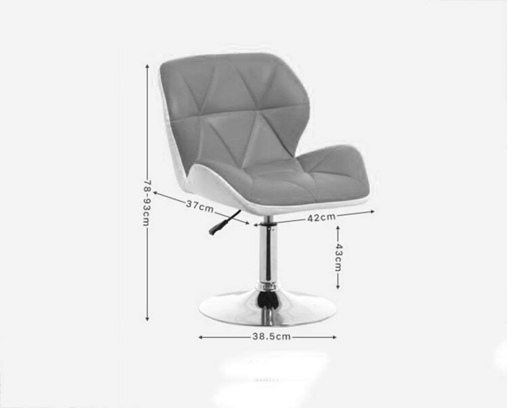 Tabouret de bar en fer élevé pivoter MU réglable 78-93cm pour mal de dos