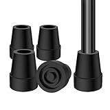 supregear Rubber Ferrules (4-Pack), 19mm Replacement Rubber End Caps for Walking Cane & Sticks Foot Pad Accessory, Black
