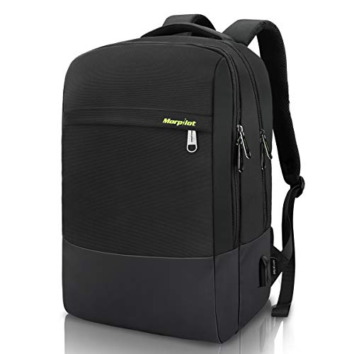 Keenstone Mochila para Portátil 15.6 Pulgadas Impermeable Mochila Antirrobo Hombre Puerto USB Backpack Trabajo Ordenador Viaje Negocio Multifuncional Mochila Daypacks Negro Cover