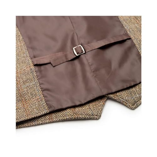 Chaleco Harris Tweed para hombre estilo Dalston en punto de espiga 5