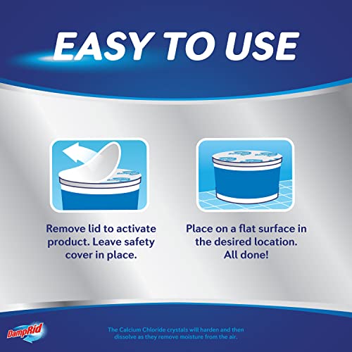 DampRid Fragrance Free 2.5 lb. Hi-Capacity Bucket - Moisture Absorber for Fresher, Cleaner Air in Large Spaces (FGAM50)