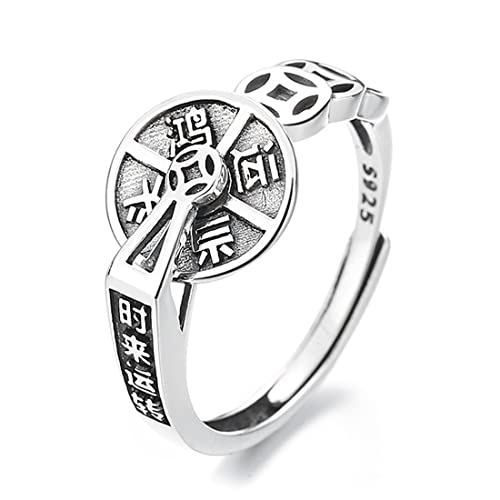 Bague ouverte argent sterling ajustable ne noircissant pas