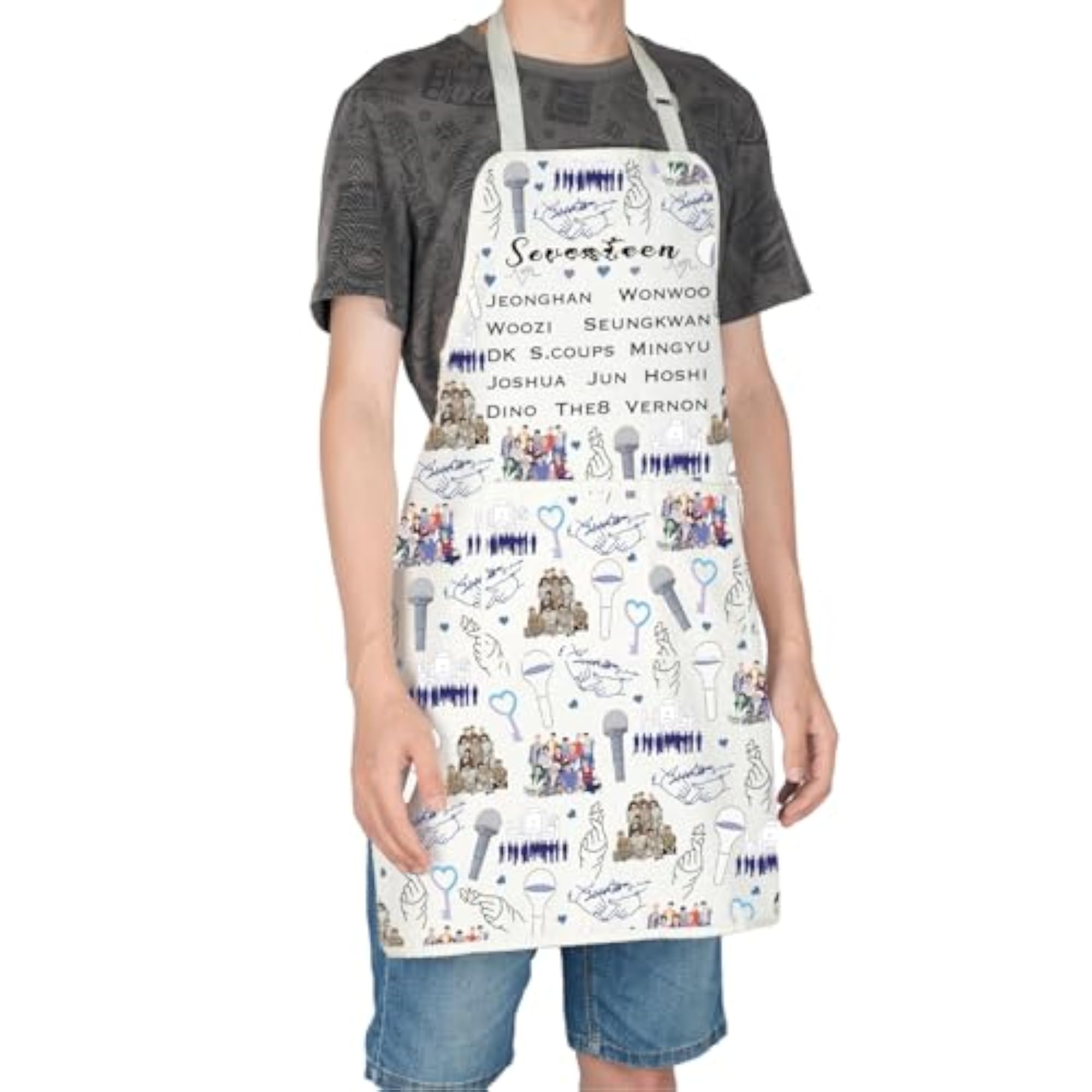Korea-Pop 17 Group Apron Music Album Inspired Gift