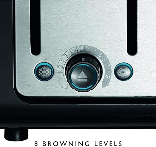 Dualit 46505 Architect 4 Slice Toaster | Brushed Stainless Steel with Black Trim | Extra-Wide Slots  Peek and Pop Function  Patented Perfect Toast Technology  Matching Kettle and Sandwich Cage Available