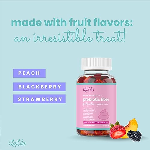 LaVie Fiber Gummies for Women, Pregnancy and Postpartum Sugar Free Gummies, Fiber Supplements, Plant Based Prebiotic Fiber, Fiber Gummy, Mixed Fruit Flavor, 60 Count - Image 3