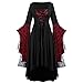 Produktbild SHINEHUA Damen Mittelalter Kleid mit Trompetenärmel Viktorianischen Königin Kostüm Prinzessin Renaissance Bandage Punk Kleid Elegant Gothic Abendkleider Mittelalter Steampunk