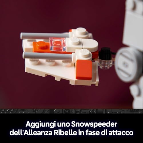 Star Wars 75440 AT-AT - Regalo Festa del Papà da Collezione - Kit Modellismo per Adulti da Esposizione con Snowspeeder, Supporto e Targhetta - Decorazione Casa per Fan de L'Impero Colpisce Ancora - Lego - Immagine 4