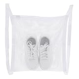 Mesh Laundry Bag with Strap and Zipper - Sneaker Dryer Bag, 16.3 x 15.9 Inch