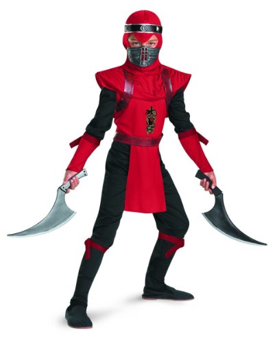 Disfraz Deluxe Ninja Víbora Roja para Niños Mediano miniatura 2