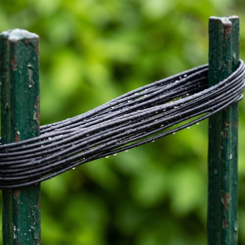 Alambre de soporte Baoblaze para enrejado y plantas, línea para invernadero de PET de alta resistencia para tensión confiable y configuración sencilla, apto para huertos, color negro, 1,5 mm (100 m) miniatura 7