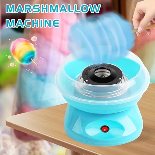 Zuckerwattemaschine, Zuckerwatte Maschine für Zuhause mit 10 Stäbchen und Messlöffel Ideal für Zuckerwatte, Retro Cotton Candy Machine 450W für Partys Einfache Bedienung Und Leicht Reinigen, Blau – Bild 5