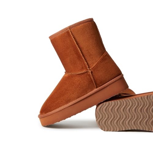 Image of FabKids Girls' Warm Fleece Lined Platform Snow Boots Non-Slip Ankle Winter Boots