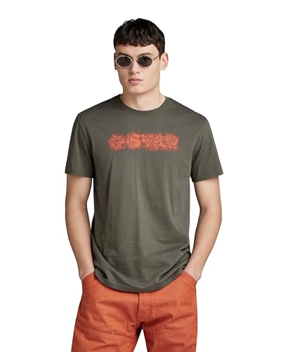 G-Star Raw Logotipo Desgastado Camisetas, Gris Gs Grey D24363-C506-1260 , L Para Hombre G-Star Raw Logotipo Desgastado Camisetas, Gris Gs Grey D24363-C506-1260 , L Para Hombre