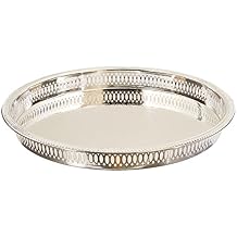 Elegance Silver Round Silver Plated Gallery Tray, 12-3/4"