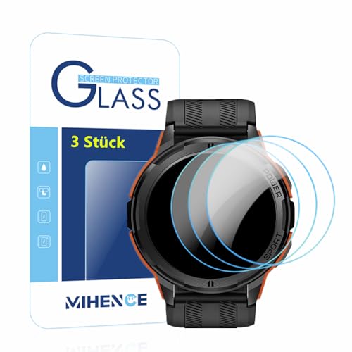 MIHENCE Screen Protector for BT10 / C25 1.43 Inch Smartwatch Film, 9H Anti-Scratch Tempered Glass Film