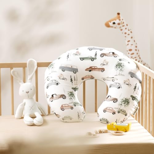 Image of GRSSDER Nursing Pillow Cover Stretchy Minky Removable Nursing Covers for Breastfeeding Pillows, Ultra Soft Comfortable Slipcover for Boy and Girls