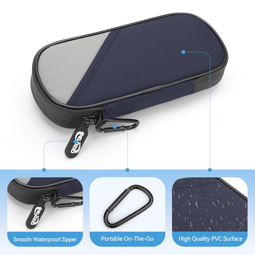 Image of Gelozid Insulin Cooler Travel Case with 2 Reusable Ice Packs, Navy & Gray | Diabetic Insulated Organizer, Insulin Travel Case For Insulin Pen &Diabetic Supplies, for The Daily Life & Trip, TSA Approved