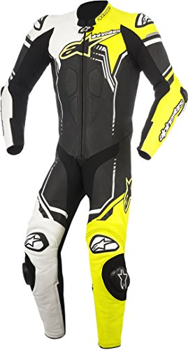 ALPINESTARS GP PLUS V2 ブラック ホワイト イエロー フルオ レザースーツ 48 ブラック 2801-1118