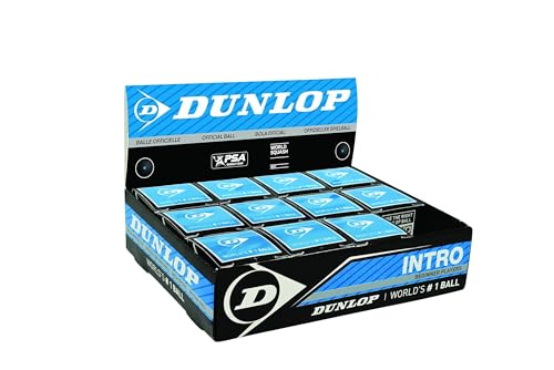DUNLOP Sports Intro Beginner Squash Ball, 12-Ball Box