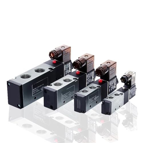 Électrovanne 5/2 voies 4V420-15 AC110V avec raccords pneumatiques 6mm pour l'industrie - 4