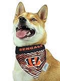Zubaz NFL Team Reversible Pet Bandana for Dogs & Cats, Cincinnati Bengals, Small/Medium