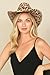 Women's Classic Fedora Cowboy Hat Animal Leopard Print - Western Cowgirl with Leather Band (US, Alpha, One Size, Light Brown)