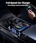 Car Charger USB C Fast Charger, 90W Cigarette Lighter Adapter, 4-Port USB-C & USB-A PD/QC3.0 Car Phone Charger Adapter for iPhone 17/16/15 Pro Max, Galaxy S25/S24, Pixel, Android, Accessoire Voiture