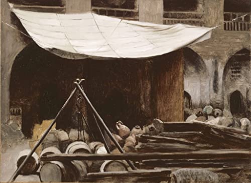 Affiches et gravures Les souks au coeur du Caire peinture sur toile 60x90cm